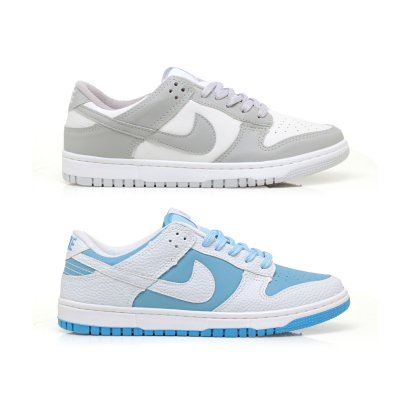 Kit 2 Pares Dunk Low Branco Croco Azul e Branco Cinza